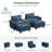  Colbey 105" Modular Cloud Sleeper Sofa with Console Table & Two Otomans-130705405