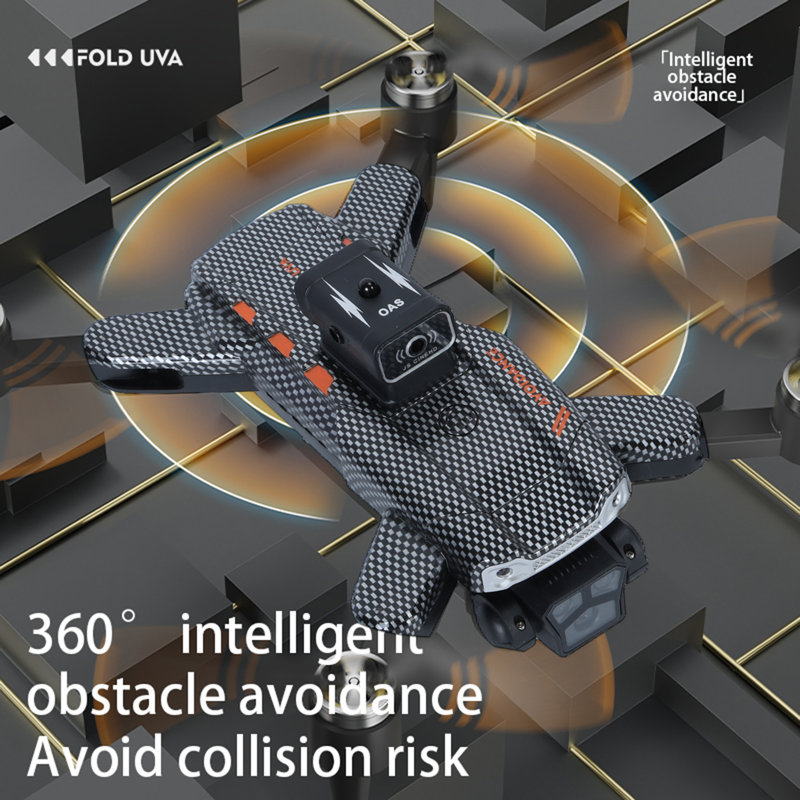 Remote Control Drone with Adjustable Three Cameras Optical Flow Hover Drone Positioning Obstacle Avoidance Foldable RC Quadcopter Toy Kids Adults Birthday Gift
