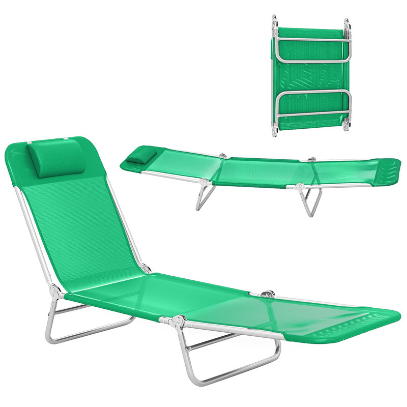 182cm Long Single Chaise, Green
