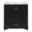 Meuble-lavabo luxueux avec lavabo en céramique, meuble-lavabo avec 2 grandes portes à fermeture douce-1463406152