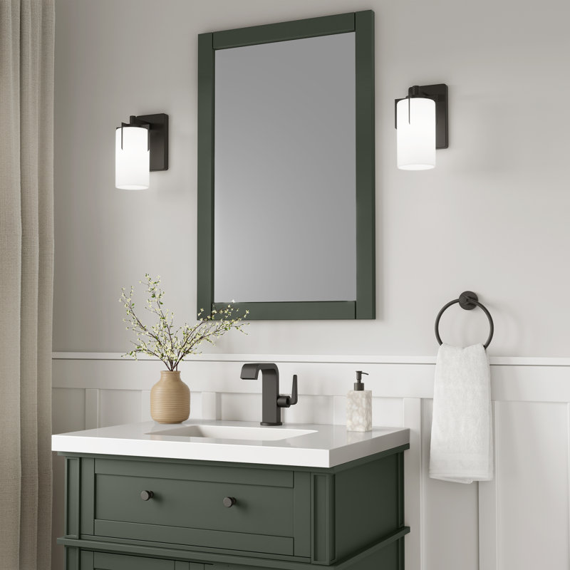 Froselle 9.5" High 1-Light Wall Sconce, Black