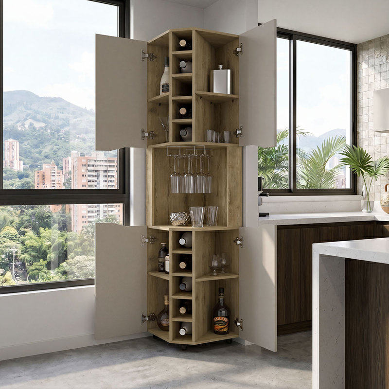 Clirim 17.7 " L Bar Cabinet