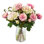  Tulip, Peony and Rose Bouquet in Glass Vase