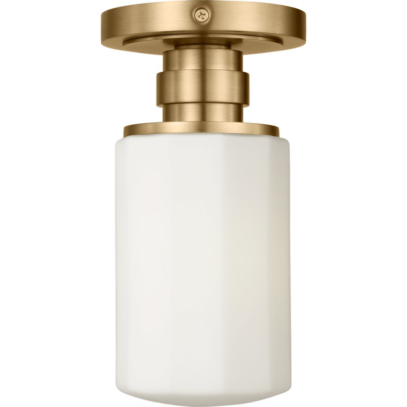 Griffey Chapman and Myers Traditional Fairfax Flush Mount Light, Estate Brass