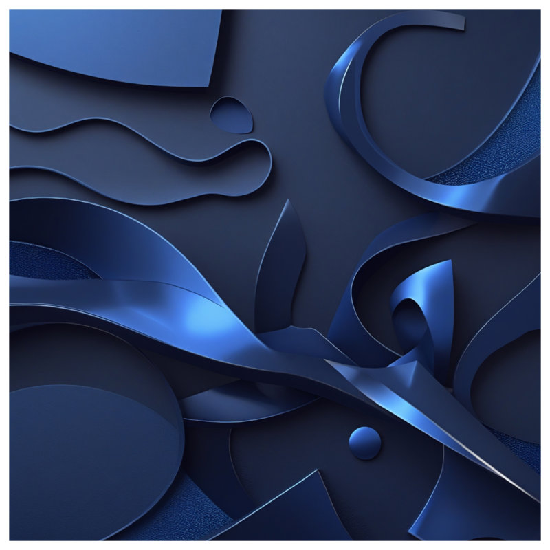 Couvertures bleues à formes abstraites, 60in W x 80in H