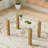 A 49.6”×30” Transparent Tempered Glass Dining Table With Rectangular Wood - Color MDF Wood Grain Legs: Blending Simplicity & Quality, Ideal For Diverse Decoration Styles