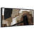 Faux Paint Brown Abstract Shapes Extra Large Framed Wall Art Oversized Canvas Print-106766910-111696486