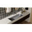 Lavabo de salle de bain encastrable en résine 39,4 po x 16,7 po Badeloft UB-05-XL-GGRY-138193095