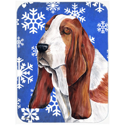 The Holiday Aisle Ashlynn Basset Hound Glass Cutting Board