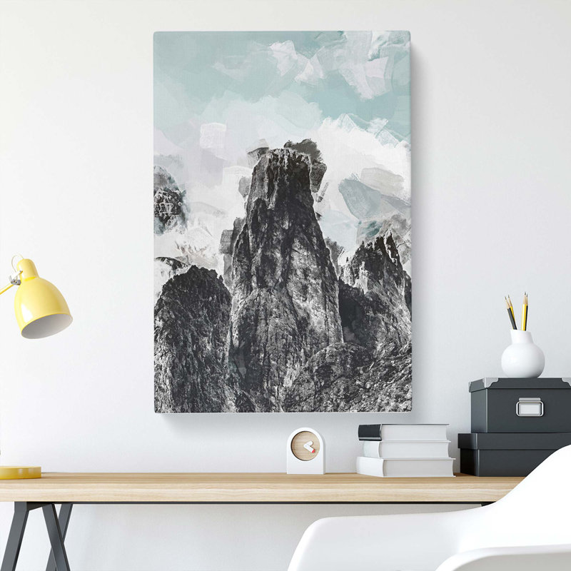 Mountain Range In Italy In Abstract - Wrapped Canvas Print, 50cm H x 35cm W x 3cm D