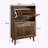 Mid-Century Modern Shoe Cabinet with Flip Drawers and Solid Wood Legs-1902983521