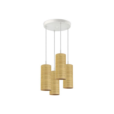 Abron 4 - Light Rattan Cluster Pendant