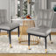 Chaise de salle à manger à dossier solide-664327004