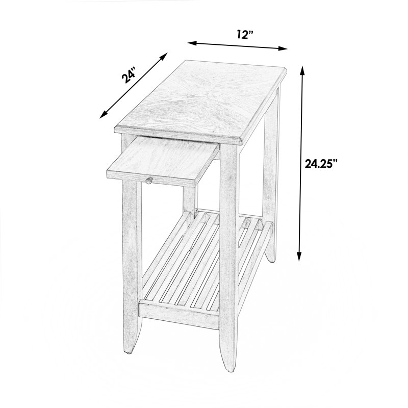 Irvine Side Table, Distressed Cottage White