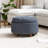 25" Round Upholstered Storage Ottoman with Tufted Cushion, Hidden Storage-690691695