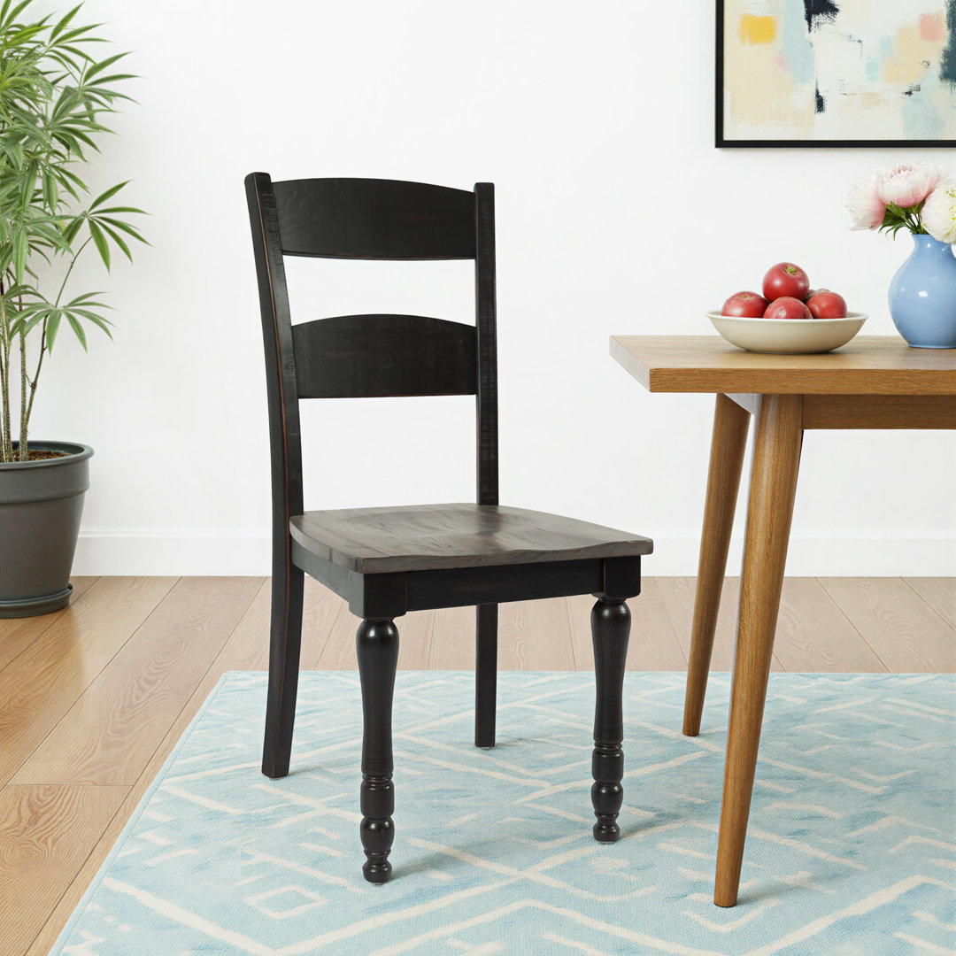 Karley 18'' H Pine Solid Wood Side Chair (Set of 2) Laurel Foundry Modern Farmhouse®