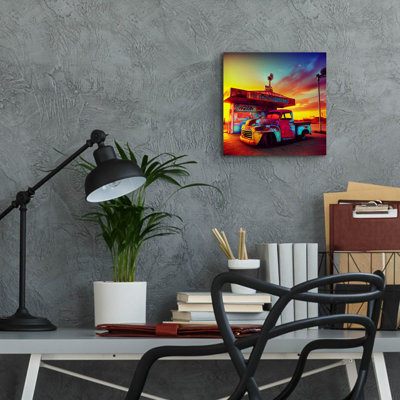 Epic Art «Route 66 9» par Ray Heere, verre acrylique «Route 66 9» par Ray Heere