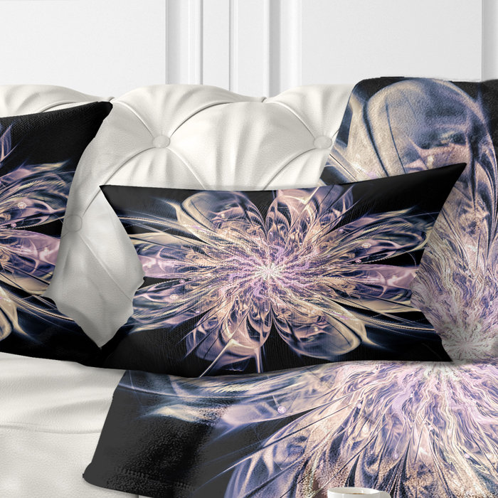 Coussin lombaire à fleurs floral fractal