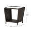Table d'appoint d'extérieur tendance avec verre brun - Trendset, 19 po x 19,3 po, 19,75 po