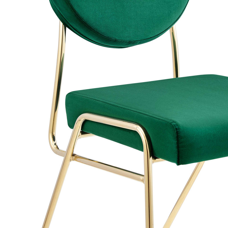 Chaises d'appoint Craft Performance de Modway, Or, Velours vert, 1