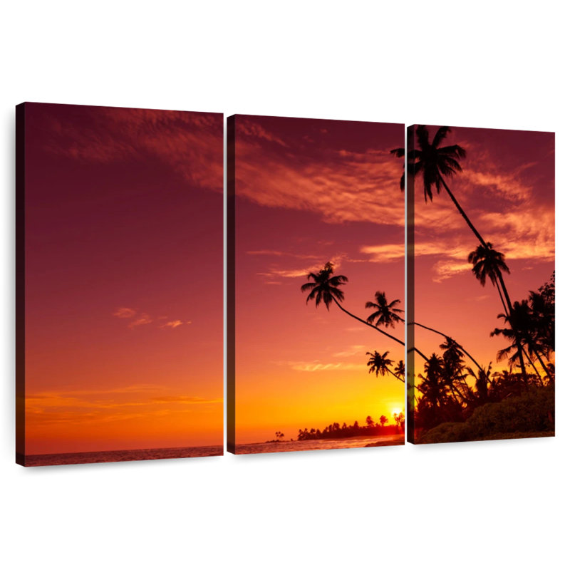 Gillard Jamaican Palm Beach Sunset, 32" H x 50" W