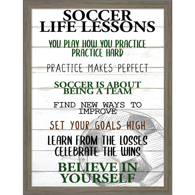 «Soccer Life» par Kimberly Allen - impression encadrée