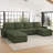 Wide U Shaped Sofa Storage Couch With Ottoman Chaise, Sectional Modular Sofa Livingroom Apartment Couch-1053856792