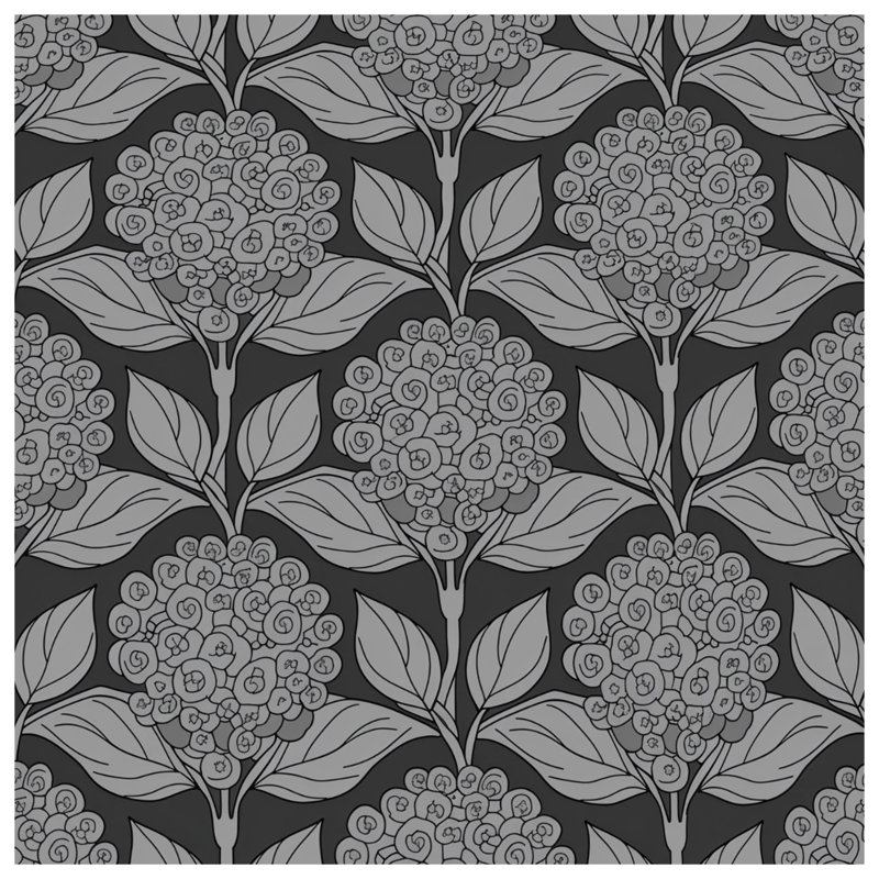 Floral Gray Pattern Double Sided Throw Pillows, 16 x 16 inches