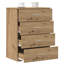 Sideboard With Drawer 60 X 39 X 80 Cm Engineered Wood-196373098