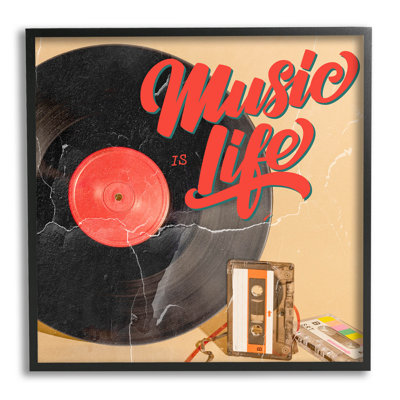 «Music Is Life», reproduction d'art sur toile par Kim Allen