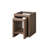 Marielle 3-Piece Living Room Table Set with Casters – Glass Top Cocktail Table, End Table & Nesting Tables in Cocoa | American Red Oak Veneer