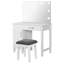 Ensemble de meuble-lavabo blanc et gris foncé Elijah avec éclairage et tabouret, l 36 po x P 19 po x H 52,25 po, ensemble de meuble-lavabo 3 pièces