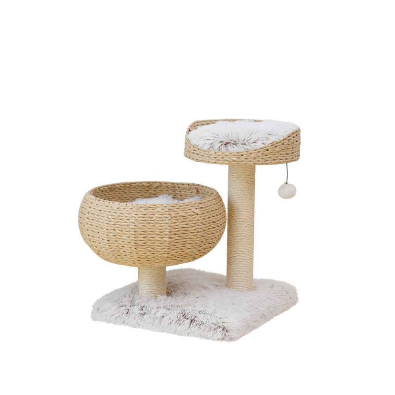Petpals Natural Handwoven Cat Tree - 23"h, 3-level, Medium, Mai