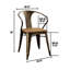 Chaise d’appoint en métal brun Khamis