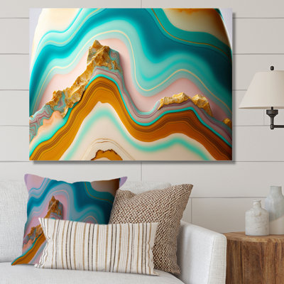 Liquide Harmony agate turquoise sur toile