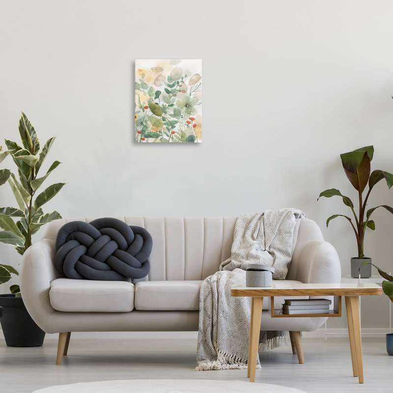  «Layered Transparent Leaves», art mural sur toile par Carol Robinson, H 20 po x l 16 po