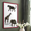 Reproduction encadrée d'animaux en safari ornementaux III-472617838-472617833