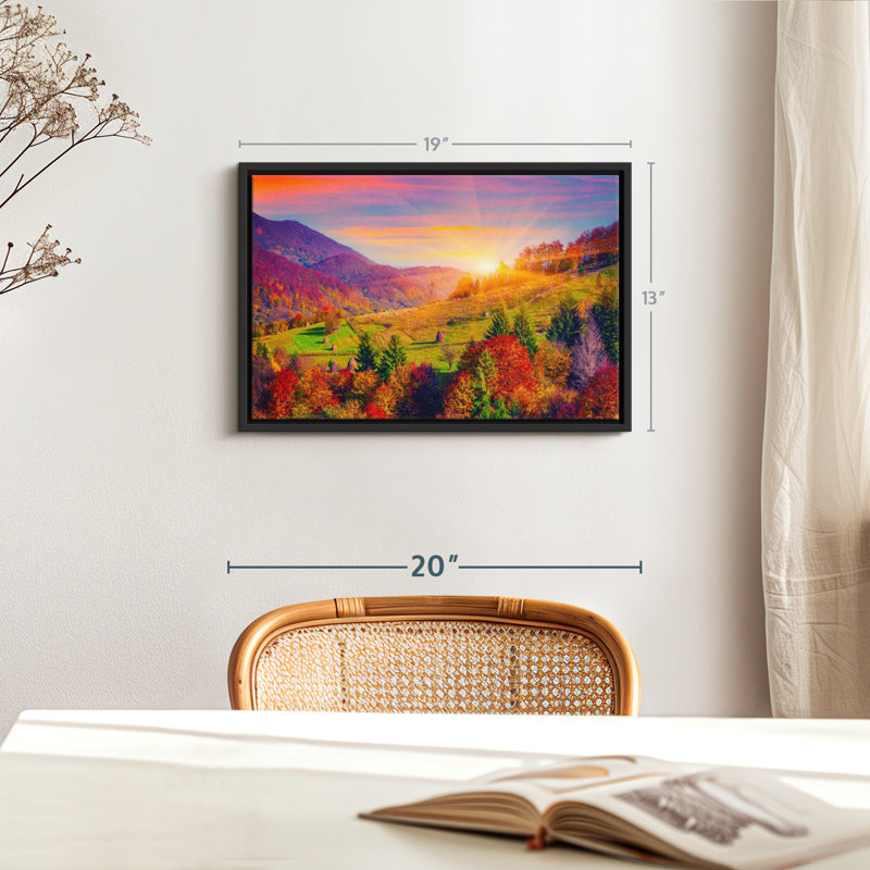 Nature, impression sur toile «Mountain Autumn Sunrise», H 13 po x l 19 po