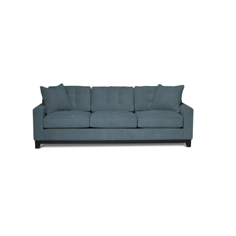 Carollton Upholstered 93'' Sofa, Heavenly Sapphire Chenille