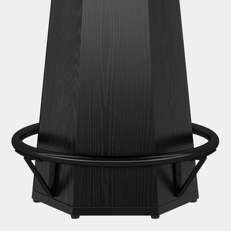 31.5-Inch Round Bar Table, Rustic Pub Table, 4