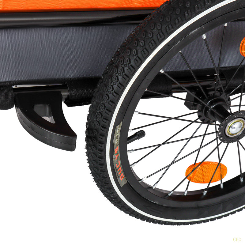 Chariot pour chien avec bicyclette, adapté aux petits et moyens animaux, cadre de chariot pliant facile, roue à dégagement rapide, plancher antidérapant, laisse intérieure
