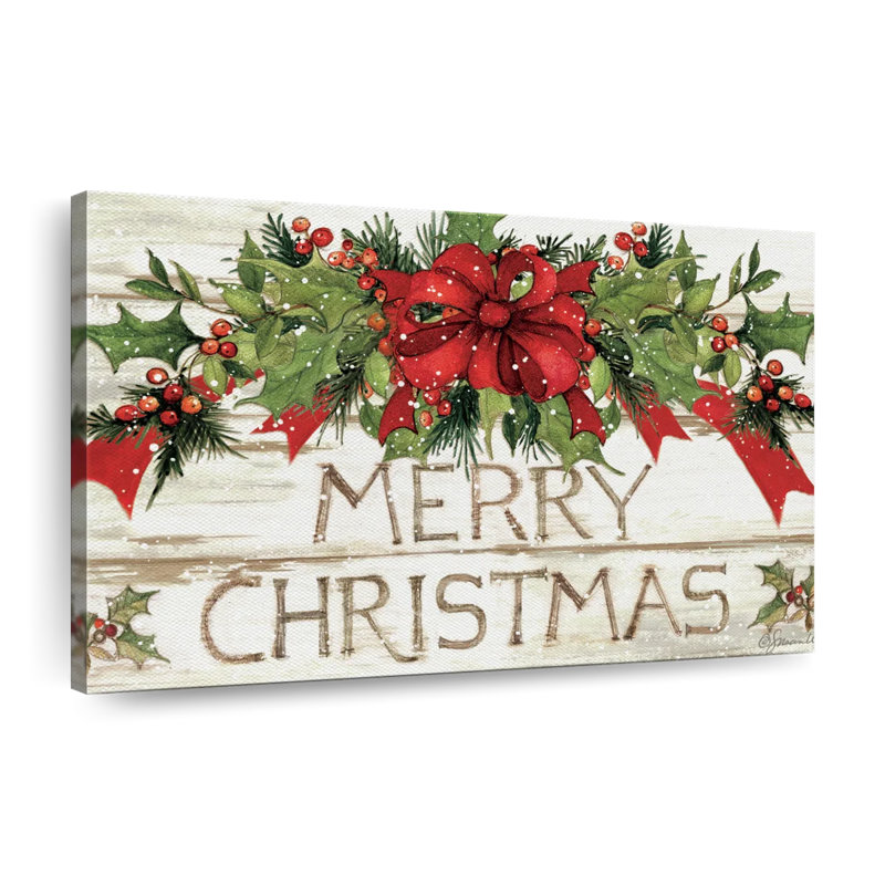 «Evergreen Christmas I», reproduction sur toile, H 34 po x l 51 po x P 1,25 po