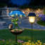 Mangeoire solaire en métal pour grenouille, décoration de jardin extérieur pour pelouse de patio