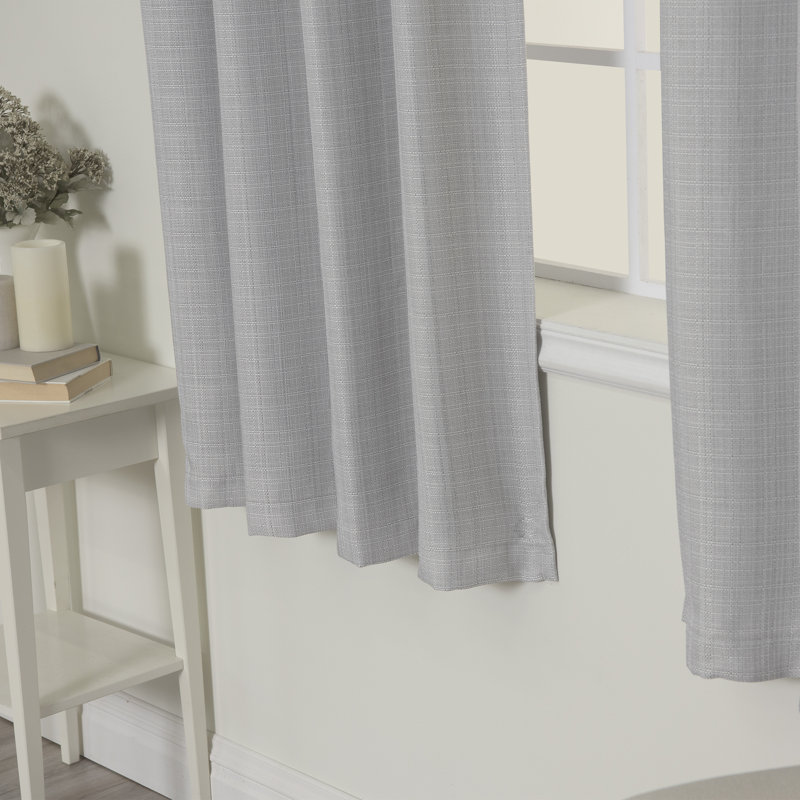 Paire de rideaux occultant avec œillets Briella, Gris clair, l 52 po x L 84 po