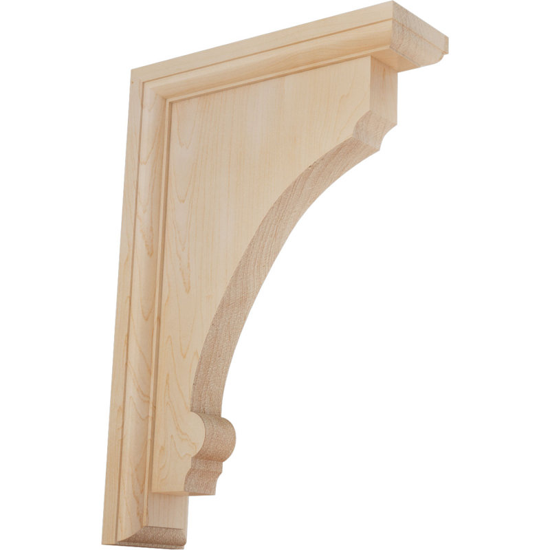 Support en bois Thompson, Érable, H 12 po x l 2,5 po x P 8 po