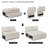 Chenille U-Shaped 4-Seat Storage Sofa King Pull Out Bed Sleeper Livingroom Modular Sectional Sofa Apartment Couch-548662821