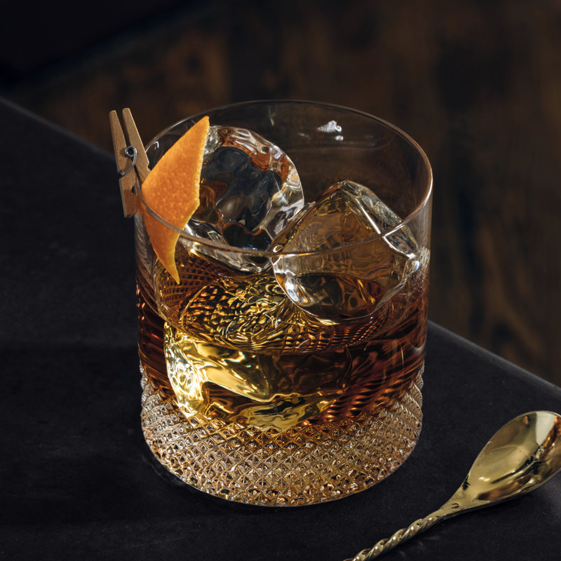 Diamond Handmade Crystal Drinking Glass, 8.5