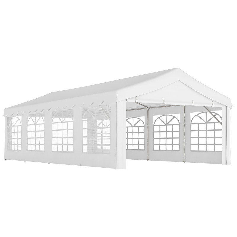 8m x 4m Heavy Duty Outdoor Gazebo,Car Canopy Waterproof Event Tent with Removable Walls & Windows