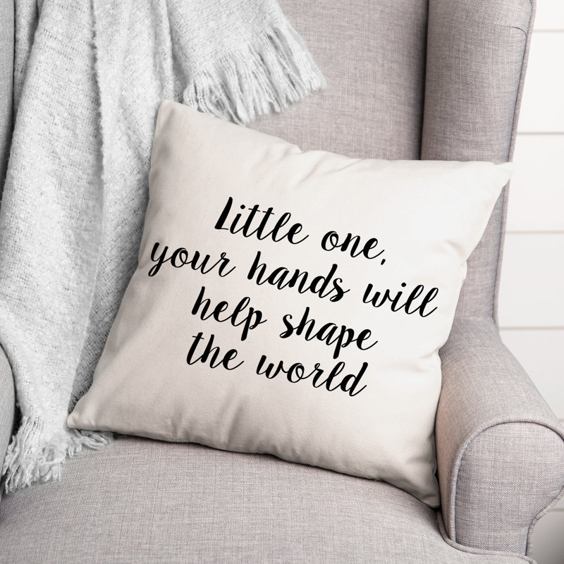Coussin décoratif noir et blanc Little One