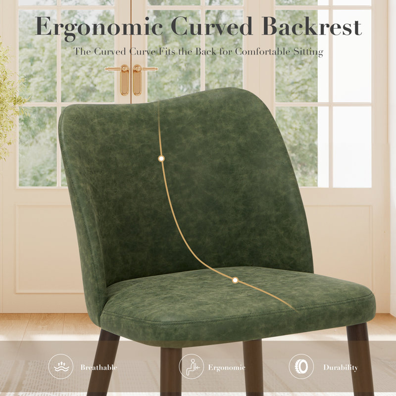 Chaise rembourrée en bois massif 18 po H